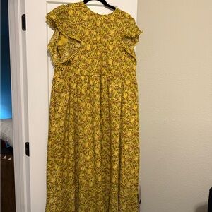 Ann Taylor Yellow Floral Dress